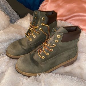 Olive green timberlands